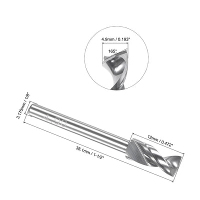 Harfington Uxcell 4.85mm Tungsten Carbide Spiral Flute 1/8" Shank Circuit Board PCB Drill Bit