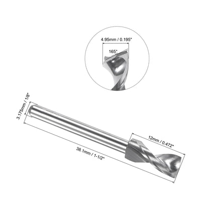 Harfington Uxcell 4.85mm Tungsten Carbide Spiral Flute 1/8" Shank Circuit Board PCB Drill Bit