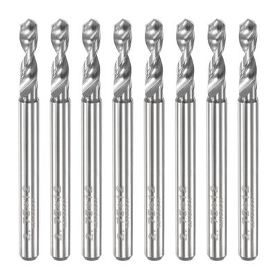 Harfington Uxcell 3.15mm Tungsten Carbide Spiral Flute 1/8" Shank Circuit Board PCB Drill Bit 8pcs