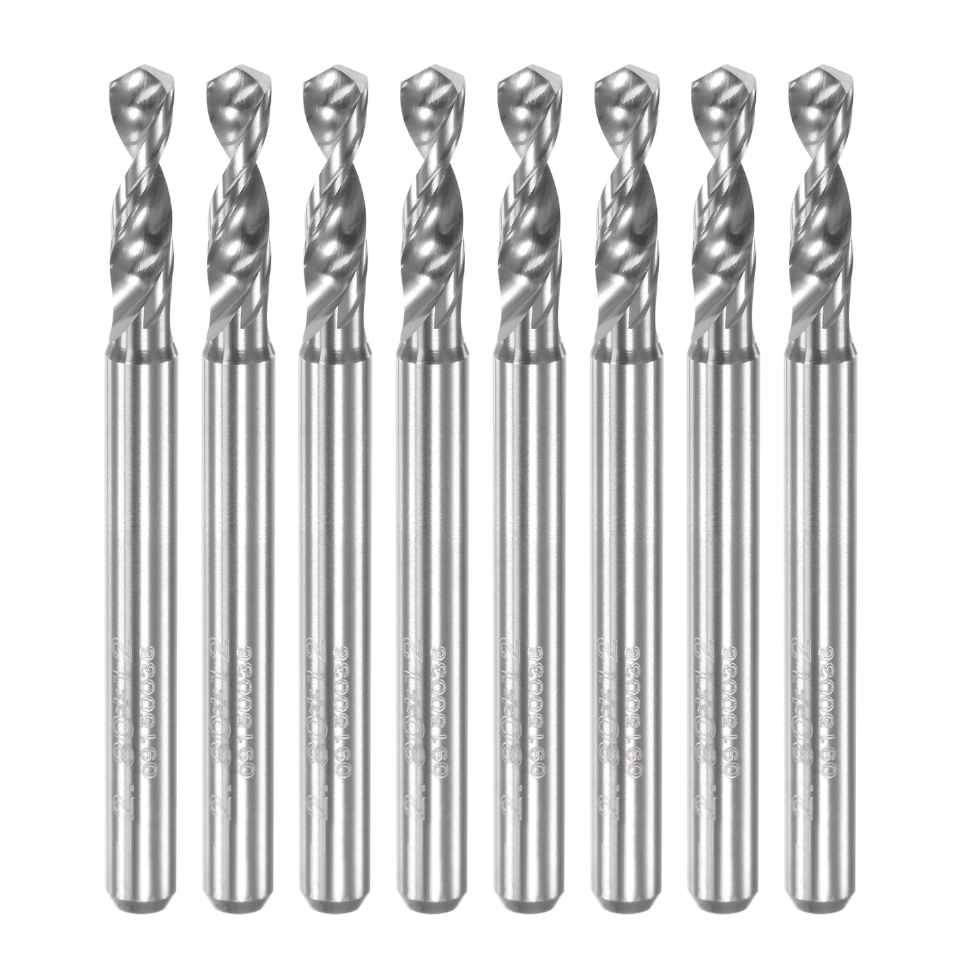 Uxcell Uxcell 3.15mm Tungsten Carbide Spiral Flute 1/8" Shank Circuit Board PCB Drill Bit 8pcs