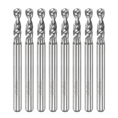 Harfington Uxcell 3.15mm Tungsten Carbide Spiral Flute 1/8" Shank Circuit Board PCB Drill Bit 8pcs