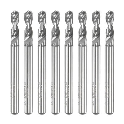 Harfington Uxcell 3.15mm Tungsten Carbide Spiral Flute 1/8" Shank Circuit Board PCB Drill Bit 8pcs