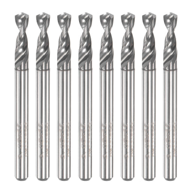 Harfington Uxcell 3.15mm Tungsten Carbide Spiral Flute 1/8" Shank Circuit Board PCB Drill Bit 8pcs