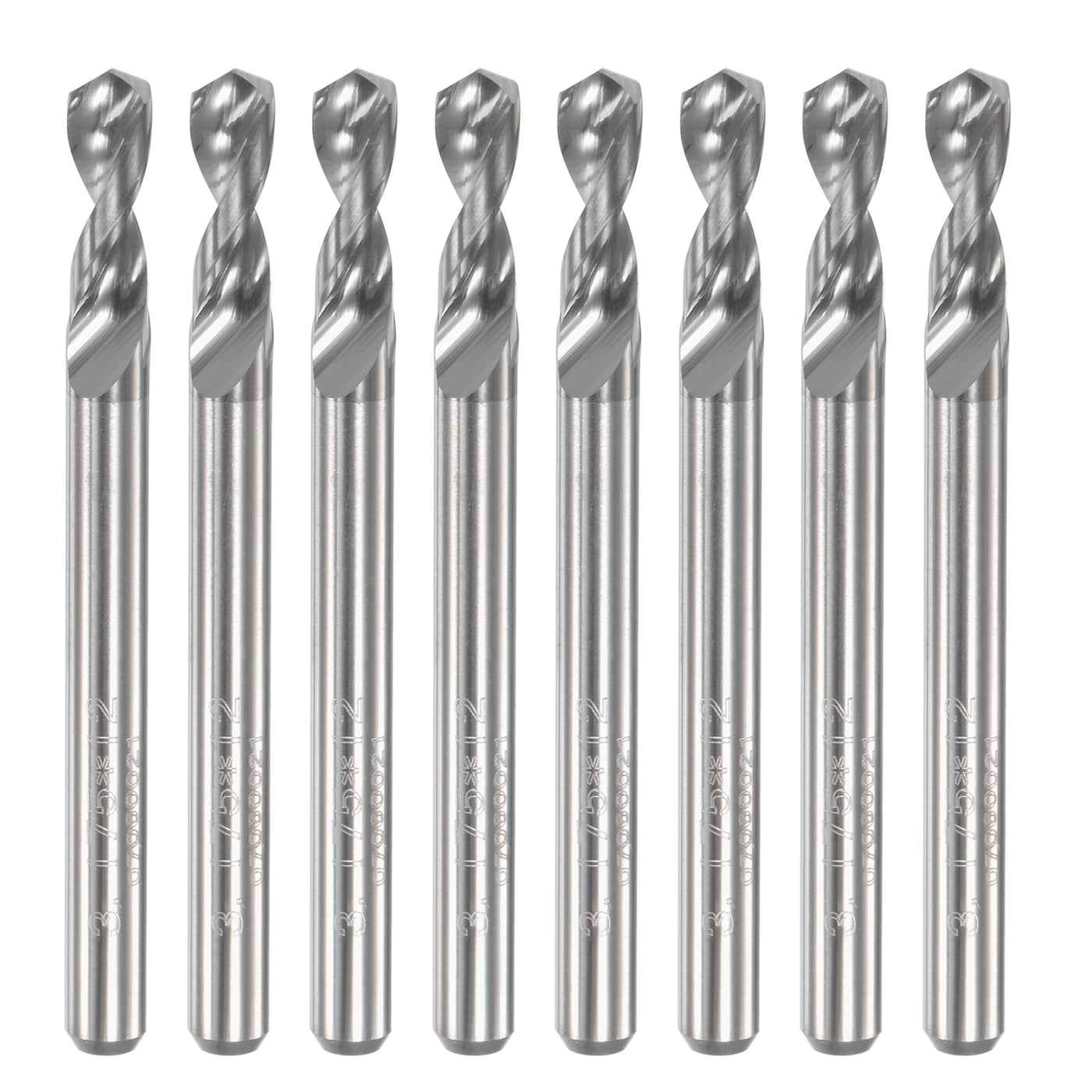 Uxcell Uxcell 3.15mm Tungsten Carbide Spiral Flute 1/8" Shank Circuit Board PCB Drill Bit 8pcs