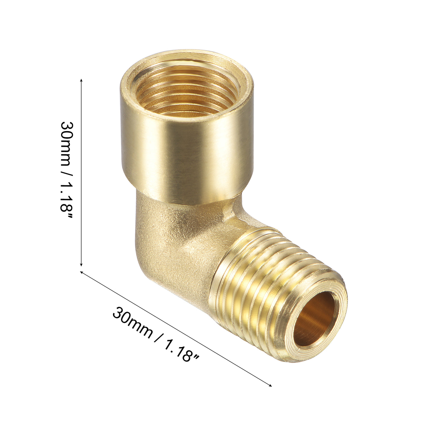 uxcell Uxcell Brass Hose Fitting Elbow 1/4 NPT Male to 1/4 NPT Female Thread Pipe Connector Adapter