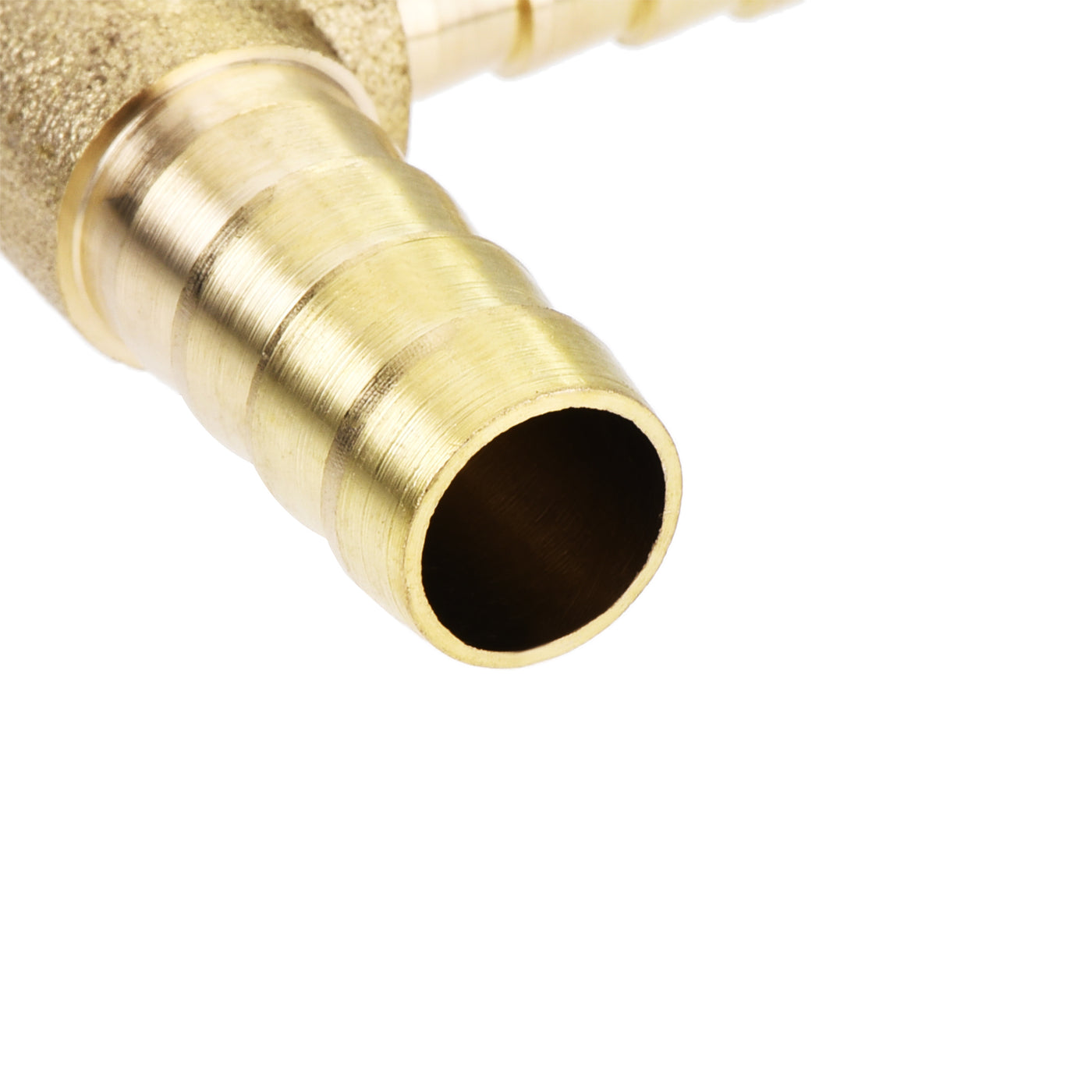 Uxcell Uxcell Reducing Barb Hose Fitting Tee T Shape Pipe Connector Brass 3/8" x 3/8" x 5/16"