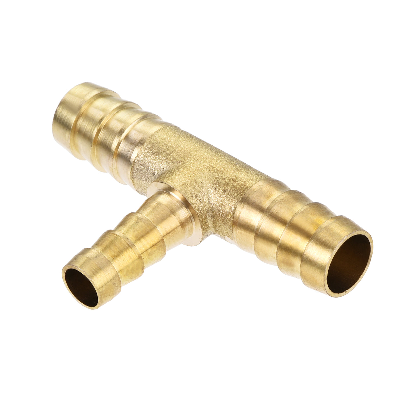 Uxcell Uxcell Reducing Barb Hose Fitting Tee T Shape Pipe Connector Brass 3/8" x 3/8" x 5/16"