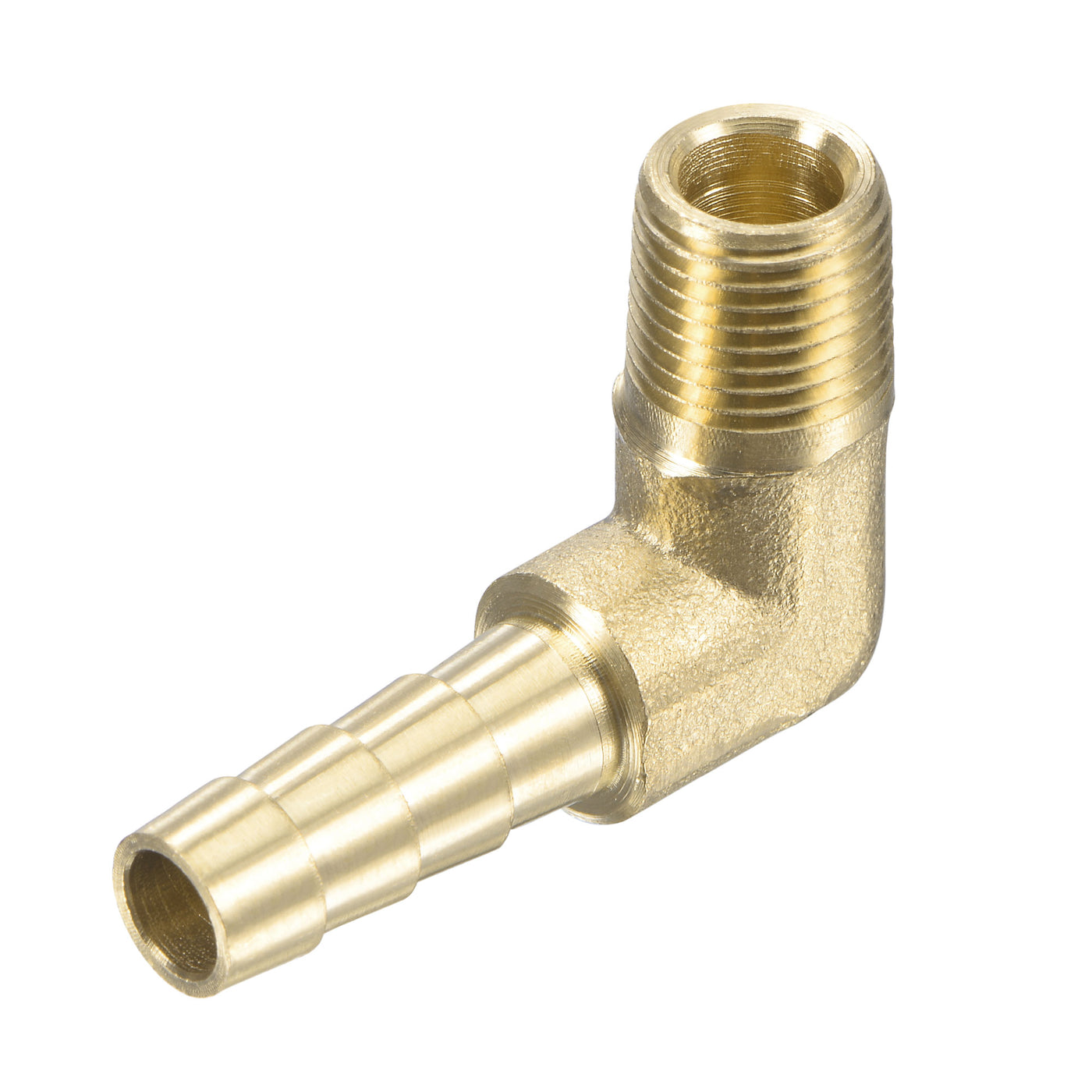 Uxcell Uxcell Brass Hose Barb Fitting Elbow 5/16 inch x 1/8 NPT Male Thread Right Angle Pipe Connector