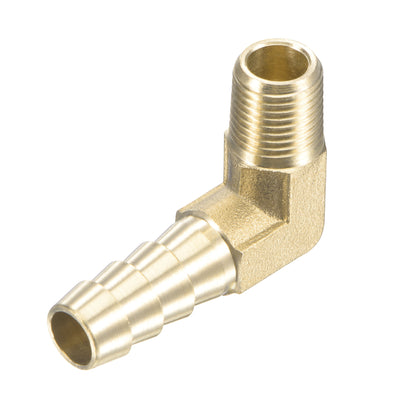 Harfington Uxcell Brass Hose Barb Fitting Elbow 5/16 inch x 1/8 NPT Male Thread Right Angle Pipe Connector