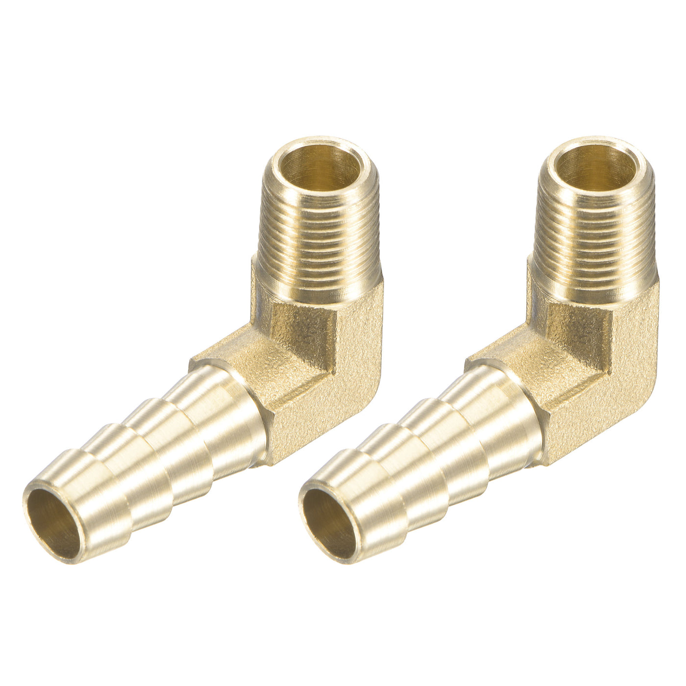 uxcell Uxcell Brass Hose Barbed Fitting Elbow Male Thread Right Angle Pipe Connector