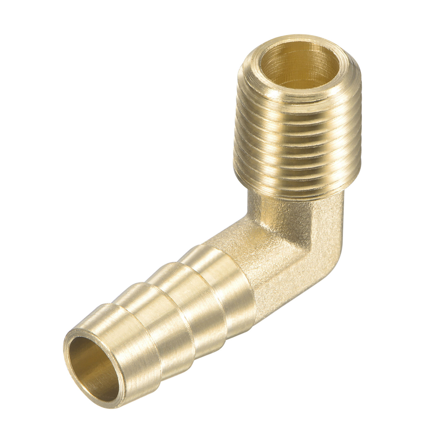 Uxcell Uxcell Brass Hose Barb Fitting Elbow 3/8 inch x 1/4 NPT Male Thread Right Angle Pipe Connector