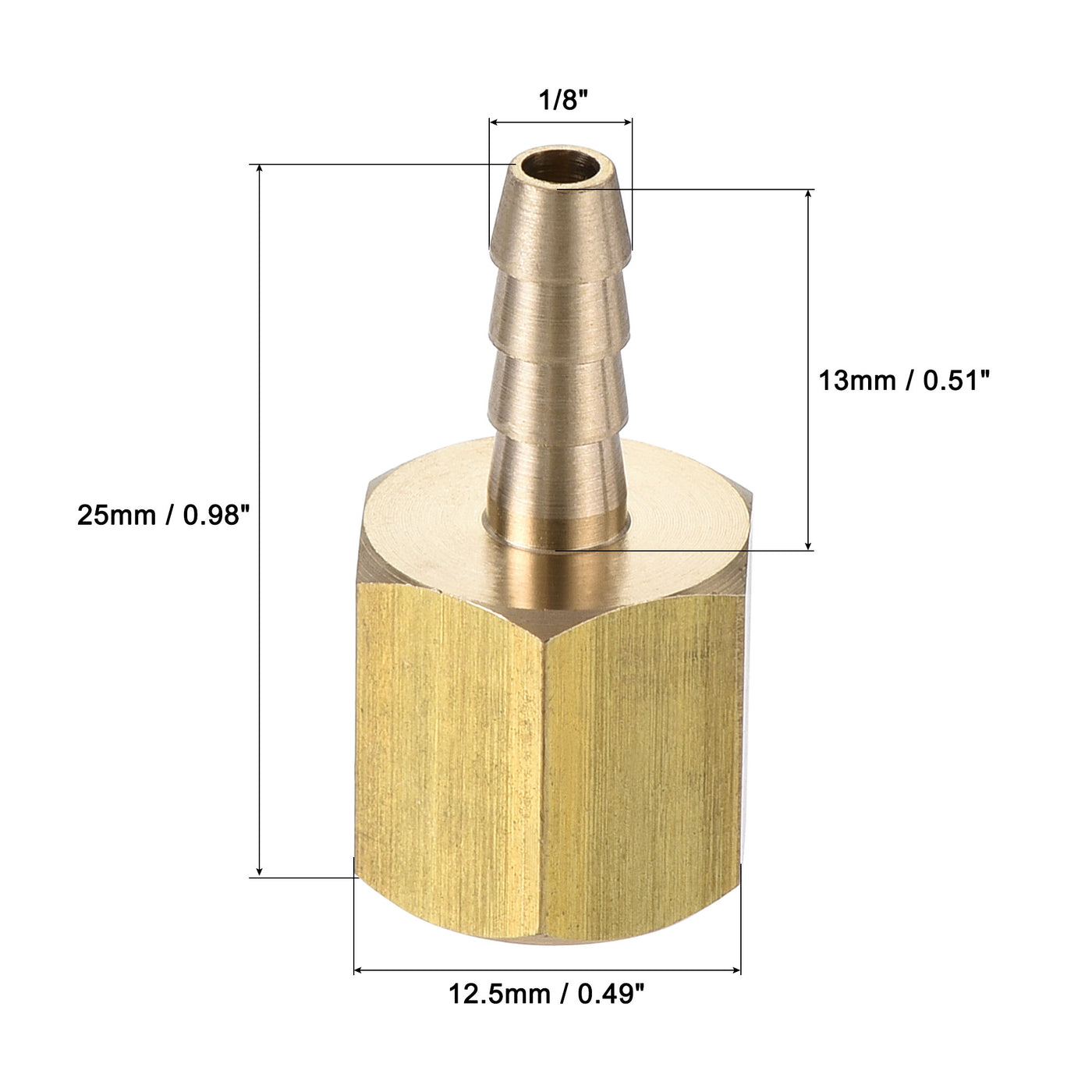 Uxcell Uxcell Brass Barb Hose Fitting Connector Adapter 3/8 Barbed x 1/4NPT Female Pipe