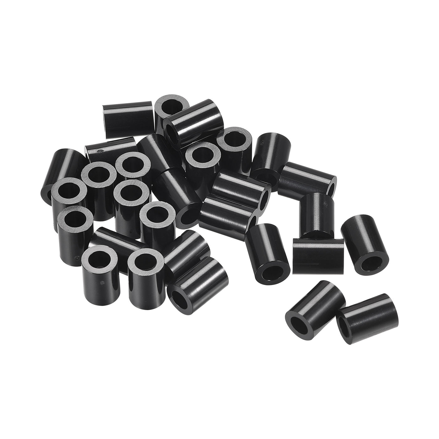 uxcell Uxcell ABS Round Spacer Washer ID L for Screws, Black