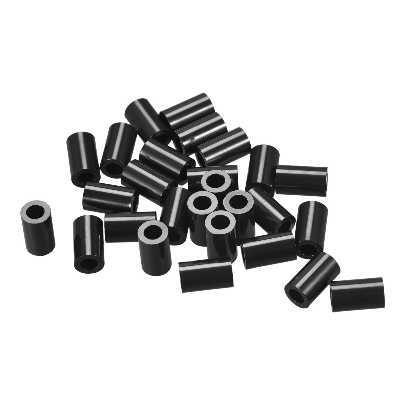 uxcell Uxcell ABS Round Spacer Washer ID L for Screws, Black