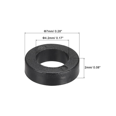 Harfington Uxcell ABS Round Spacer Washer ID L for Screws, Black