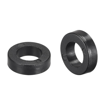 Harfington Uxcell ABS Round Spacer Washer ID L for Screws, Black