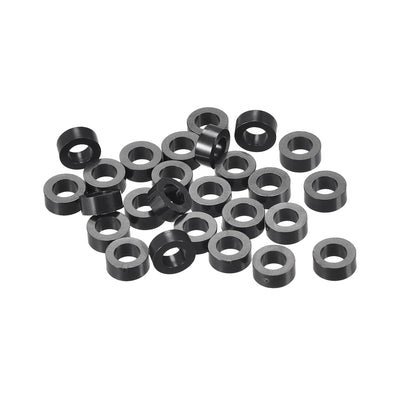 Harfington Uxcell ABS Round Spacer Washer ID L for Screws, Black