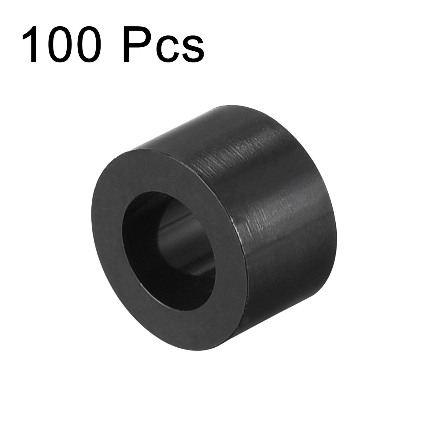 uxcell Uxcell ABS Round Spacer Washer ID L for Screws, Black