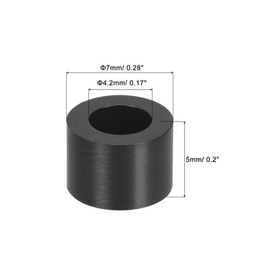 Harfington Uxcell ABS Round Spacer Washer ID L for Screws, Black