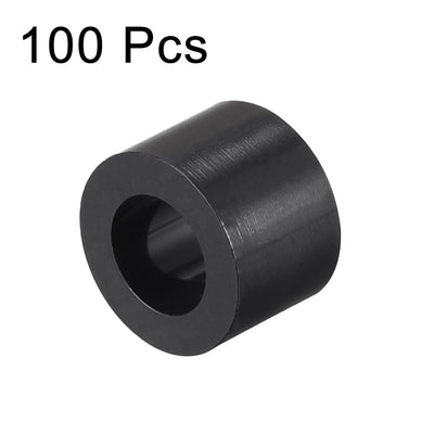 Harfington Uxcell ABS Round Spacer Washer ID L for Screws, Black