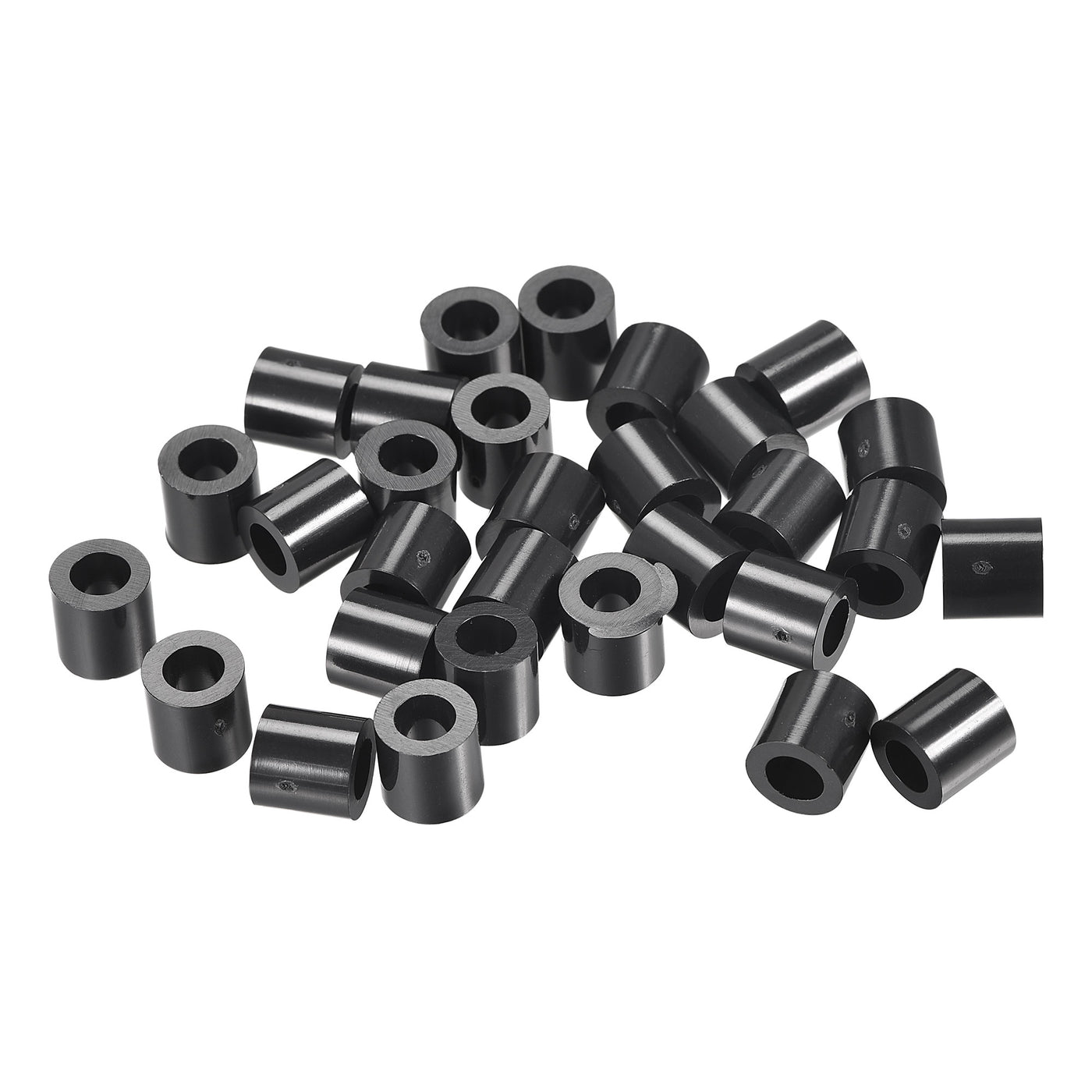 uxcell Uxcell ABS Round Spacer Washer ID L for Screws, Black