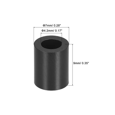 Harfington Uxcell ABS Round Spacer Washer ID L for Screws, Black