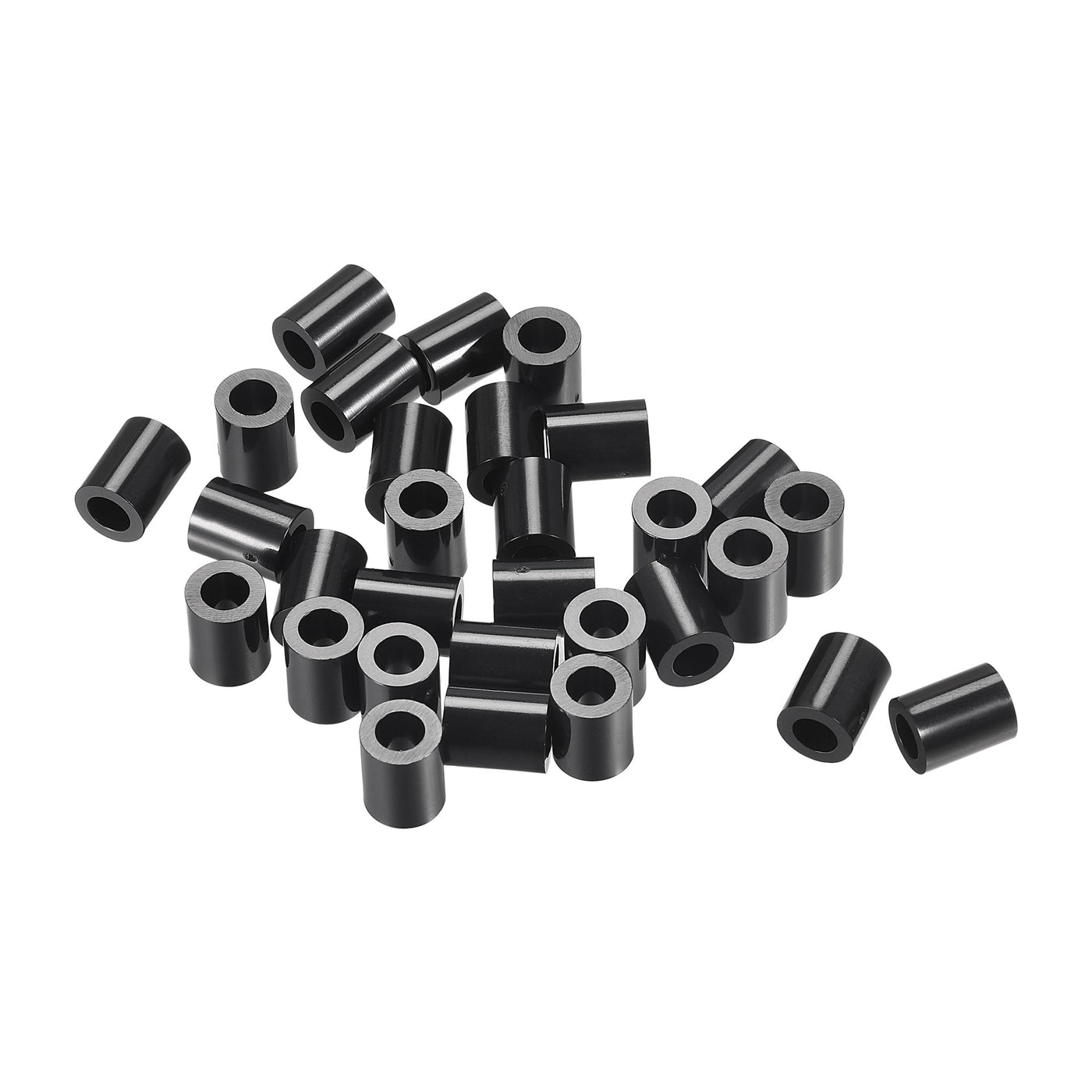 uxcell Uxcell ABS Round Spacer Washer ID L for Screws, Black