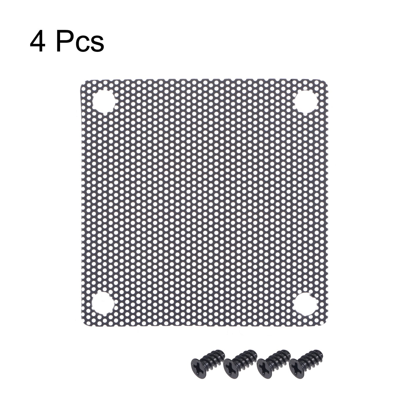 uxcell Uxcell PC Dust Fan Screen with Screws for Cooling Dustproof Case Cover PVC 50mm 4pcs