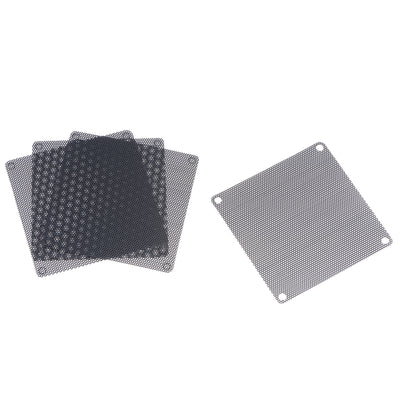 uxcell Uxcell PC Dust Fan Screen with Screws for Cooling Dustproof Case Cover PVC 80mm 4pcs