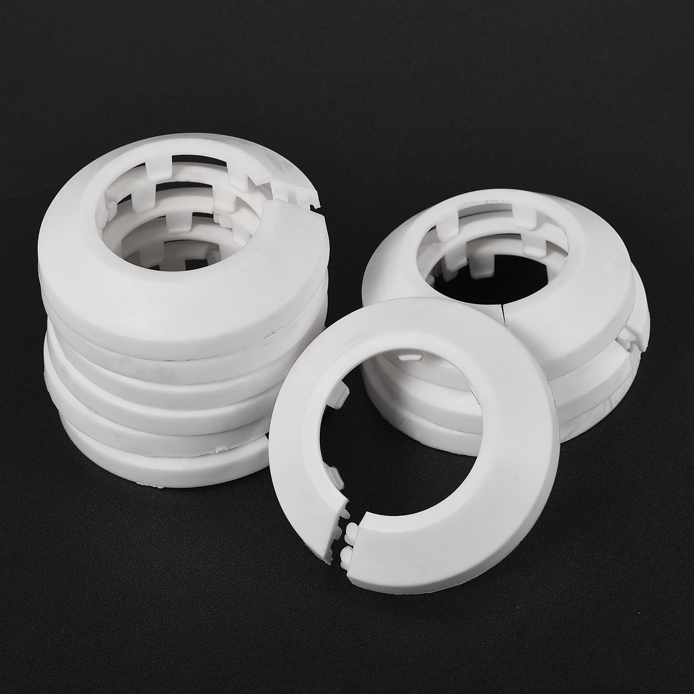 uxcell Uxcell Pipe Cover Decoration, Plastic Escutcheon Water Pipe Drain Line Cover