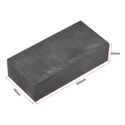 Harfington Uxcell Graphite Plate 48mmx100mmx25mm Graphite Blank Block Black 1pcs