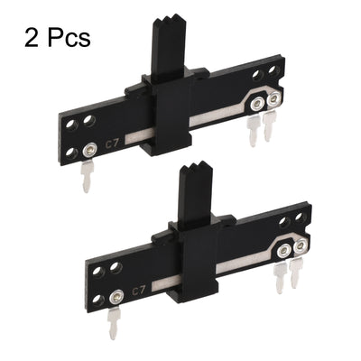 Harfington Uxcell Variable Resistors 40mm Straight Slide Potentiometer B50K Single Channel 2pcs