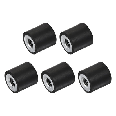 uxcell Uxcell M4 Rubber Mounts, 5pcs Female/Female Shock Absorber, D10mmxH10mm