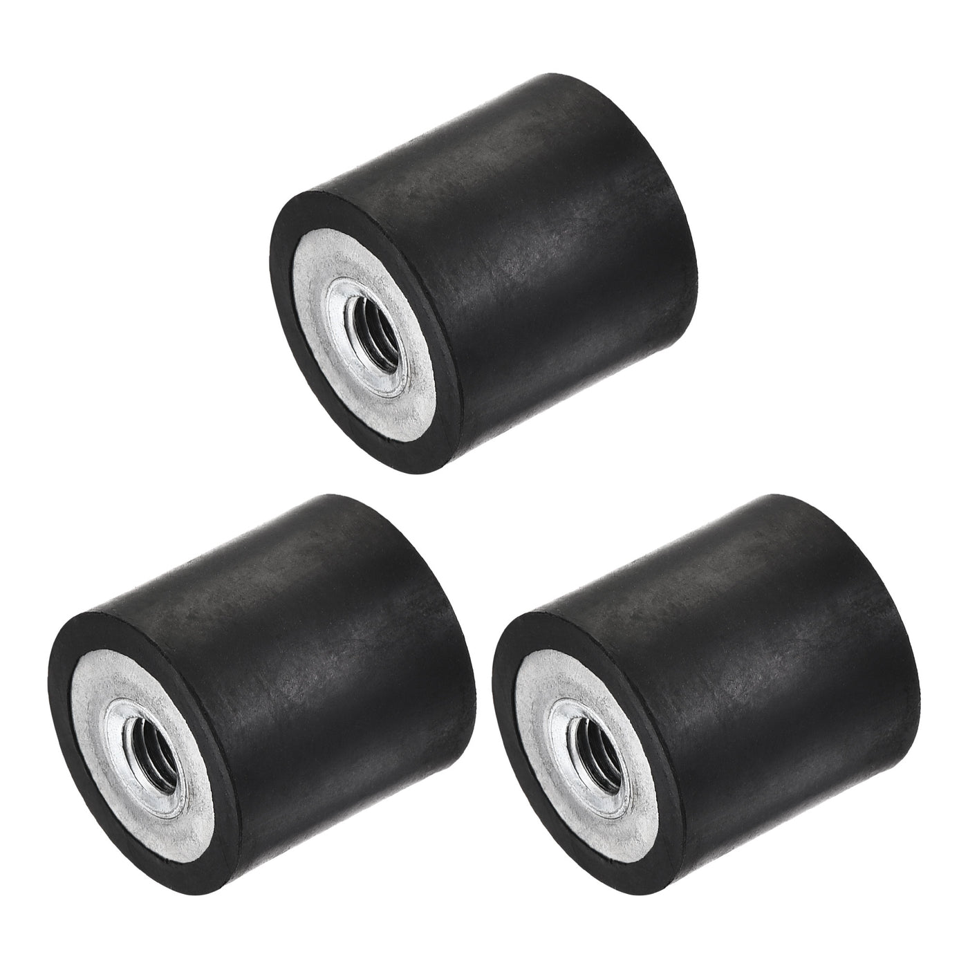 uxcell Uxcell M6 Rubber Mounts, 3pcs Female/Female Shock Absorber, D20mmxH20mm