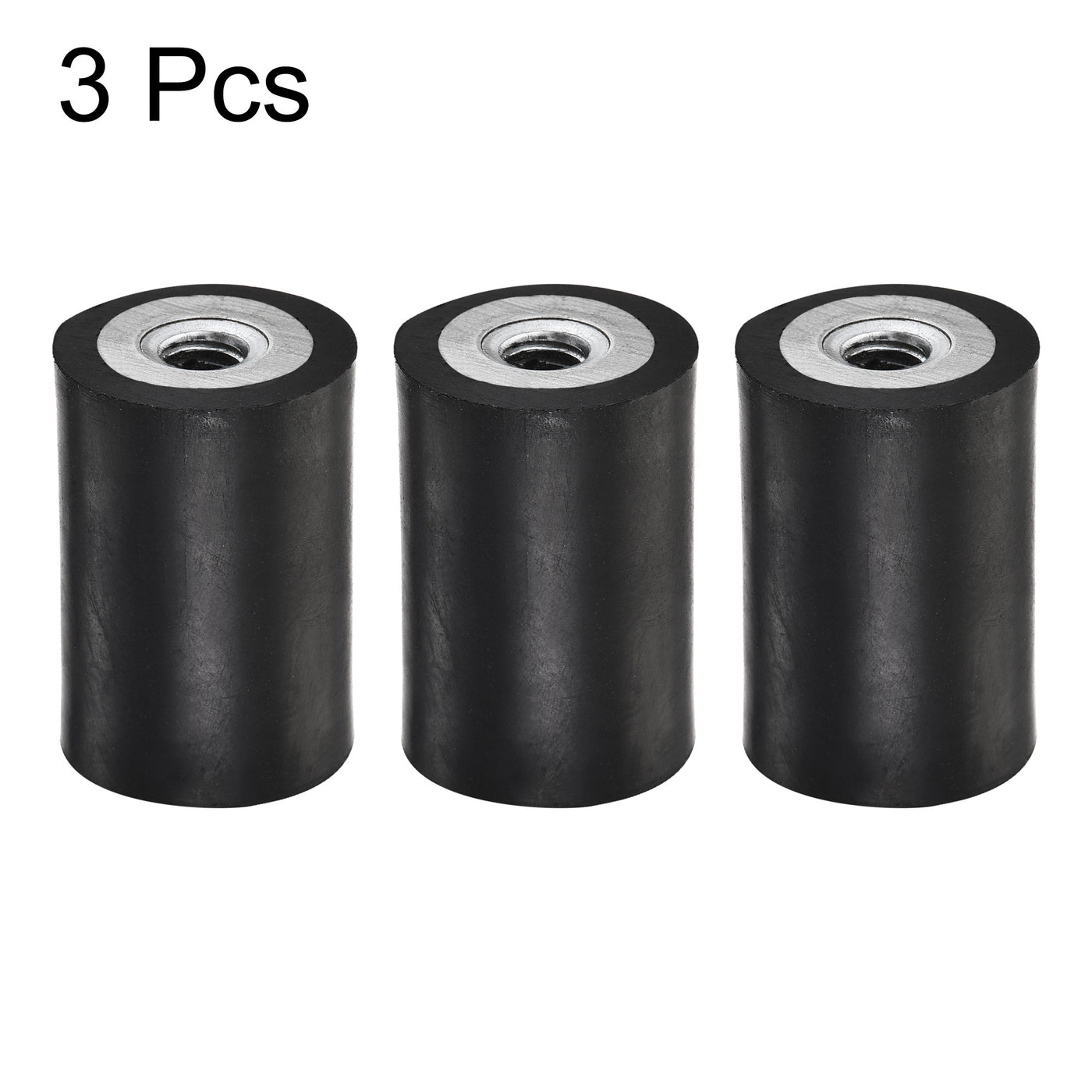 uxcell Uxcell M6 Rubber Mounts, 3pcs Female/Female Shock Absorber, D20mmxH30mm