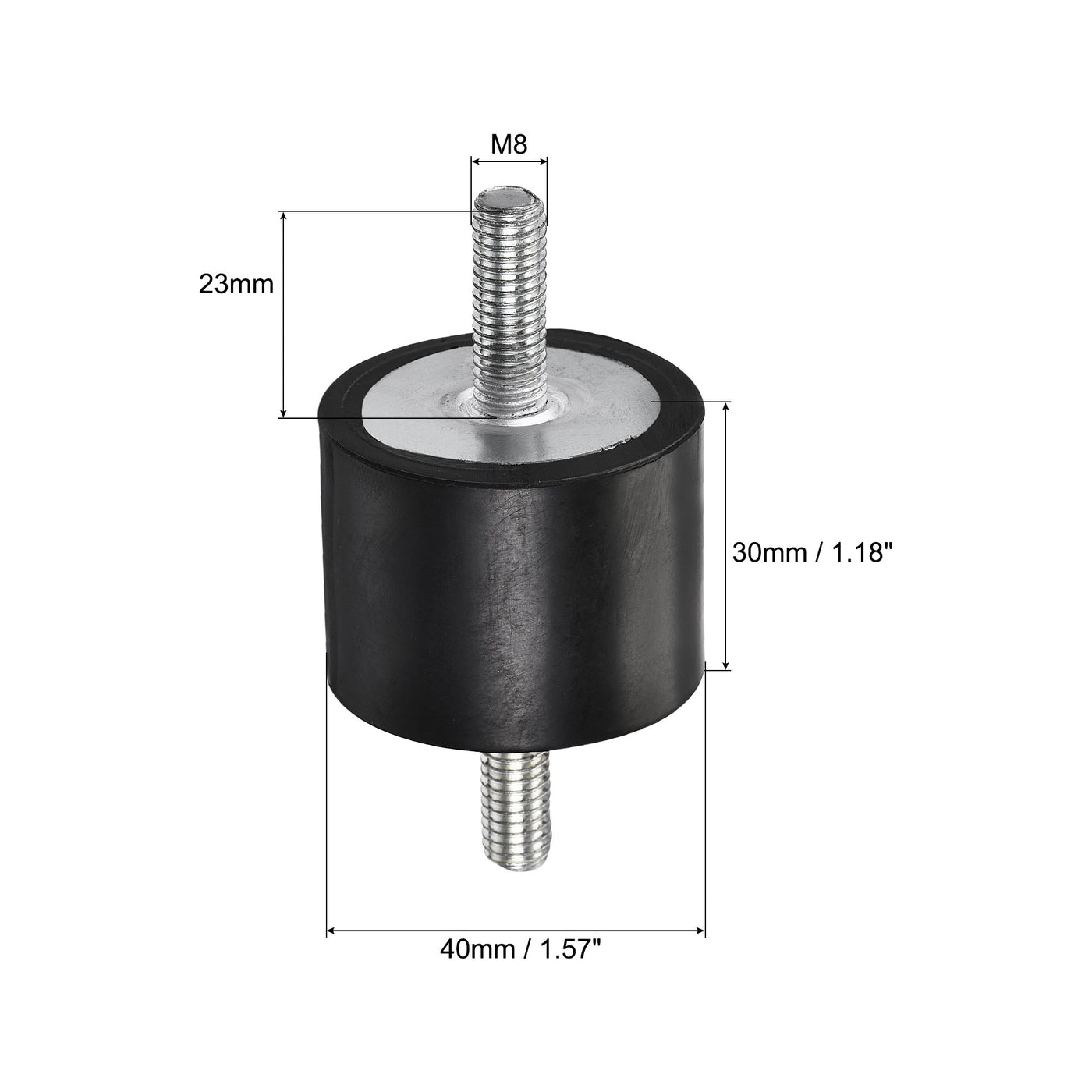 uxcell Uxcell M8 Rubber Mounts, 3pcs Male/Male Shock Absorber, for Motor Generator Compressor Garage Reverse Pump Impact Air Generator Bobbins, D40mmxH30mm