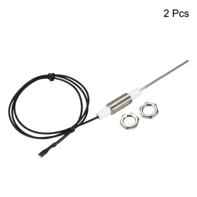 Harfington Uxcell Ignitor Wire Ceramic Electrode Assembly 600mm Length Gas Grill Ignitor Wire Ignition Electrode Replacement 2pcs