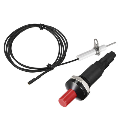 Harfington Uxcell Igniter Kit Push Button Gas Grill Stove Ignitor with Wire Length 1000mm Spark Generator