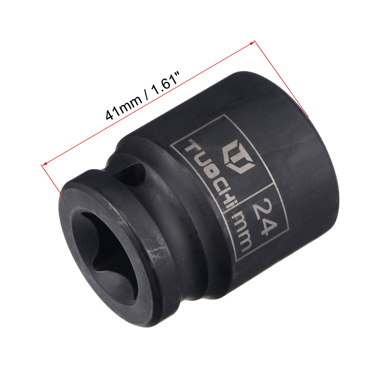 uxcell Uxcell 1/2" Antrieb durch 24mm 6-Punkt Schlagschrauber CR-V Stahl 1,61" Länge flache metrische Größen