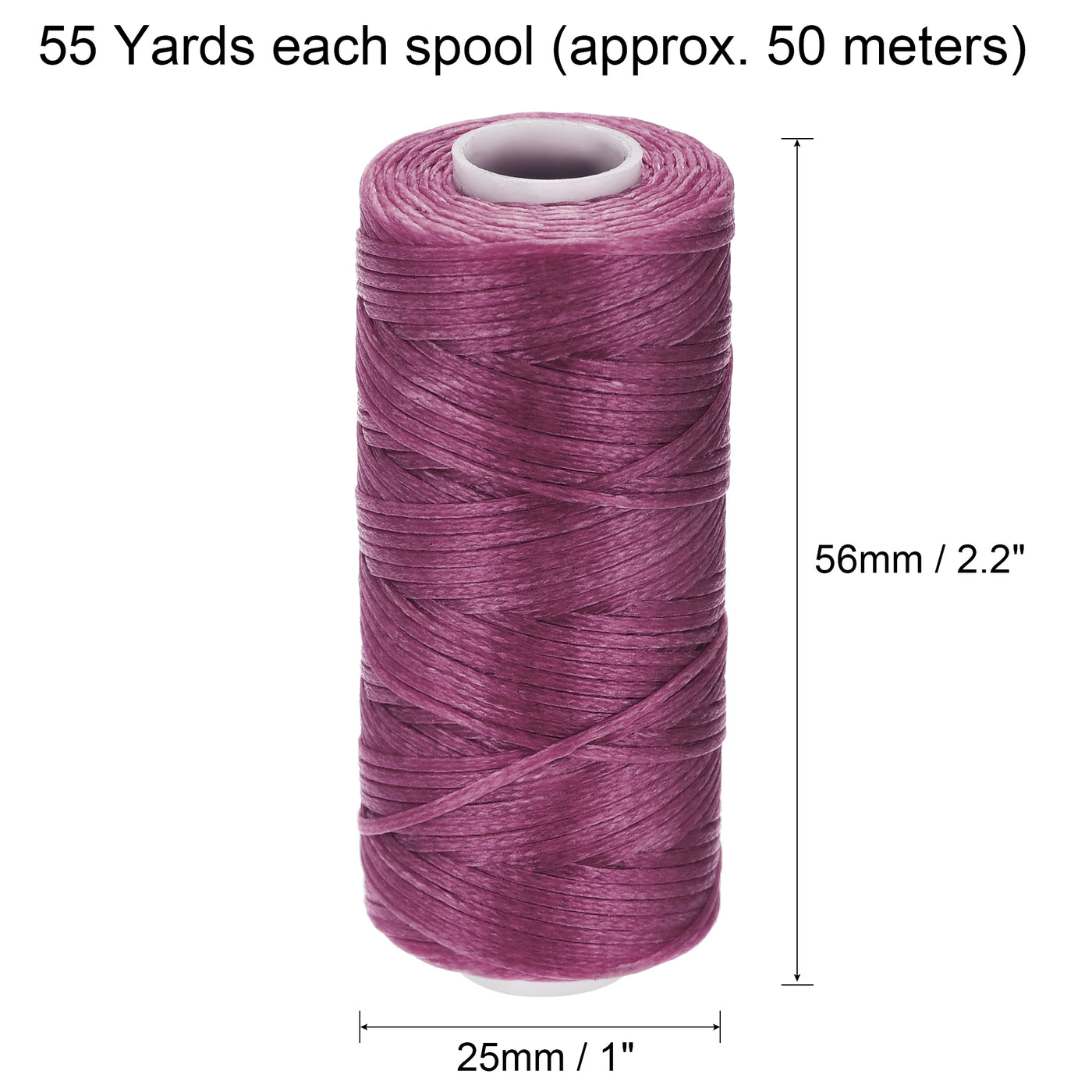 uxcell Uxcell 4Stk Gewachst Leder Nähfaden Satz Flache Polyester Nähgarn für Handnähen 55 Yard 150D/0,8mm (Kalte Farben)