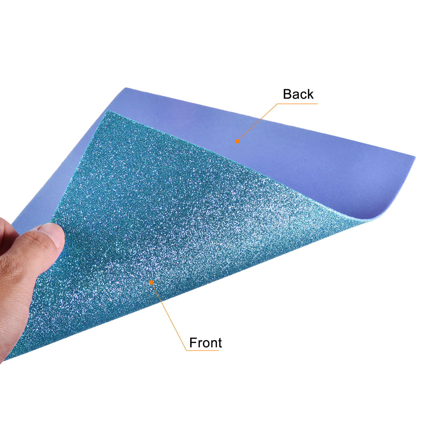 Harfington Glitter EVA Foam Sheets Thick No Back Adhesive for Crafts DIY