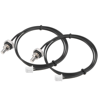 uxcell Uxcell 2pcs 10K Temperature Sensor Probe, M8 NTC Thermal Sensor Probe Cable 50cm