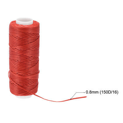 Harfington Uxcell 6Stk Gewachst Leder Nähfaden Satz Flache Polyester Nähgarn für Handnähen 33 Yard 150D/0,8mm (Dunkle Farben)