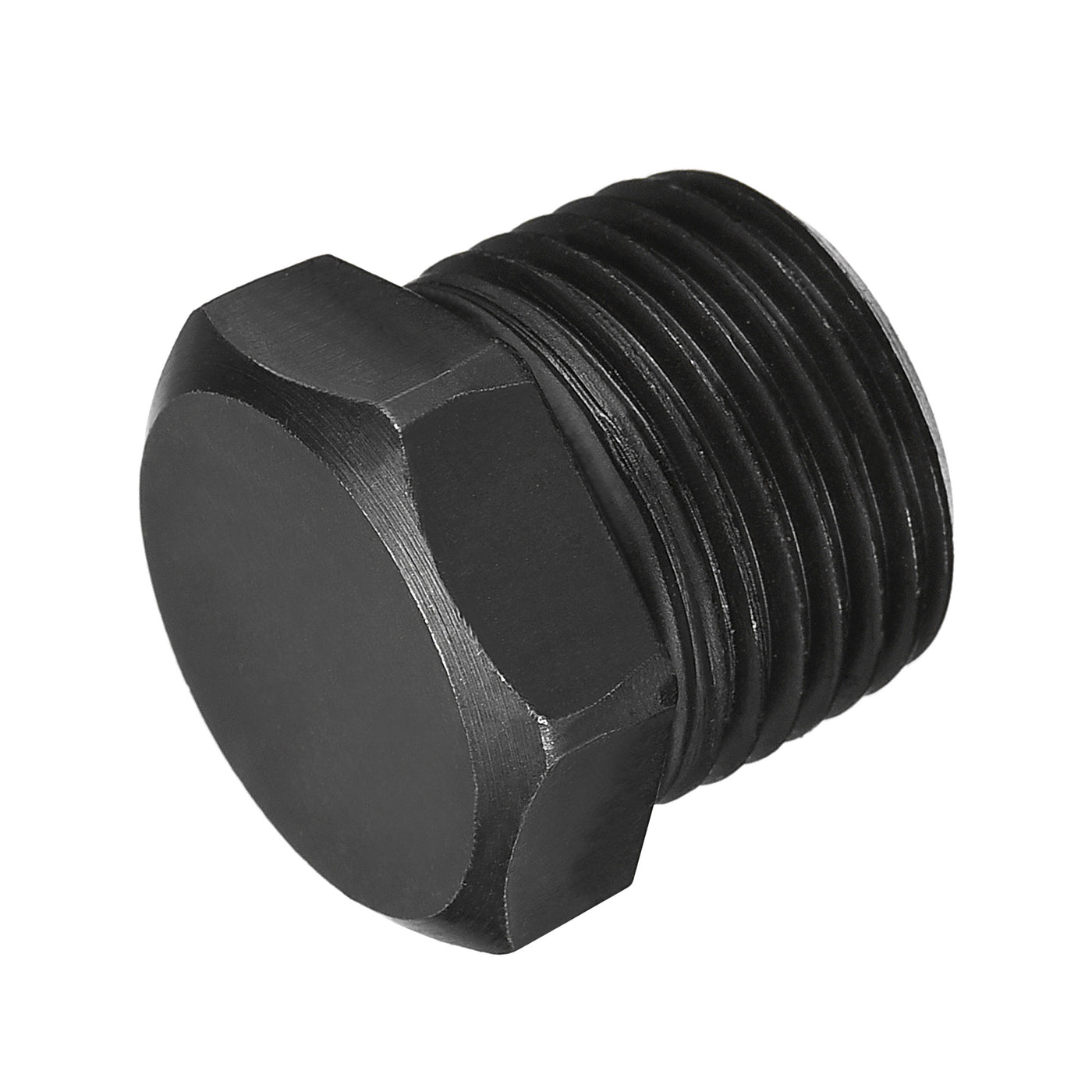 Uxcell Uxcell Outer Hex Head Socket Pipe Fitting Plug 1/4NPT Male Thread Carbon Steel 2Pcs for Terminate Pipe Ends