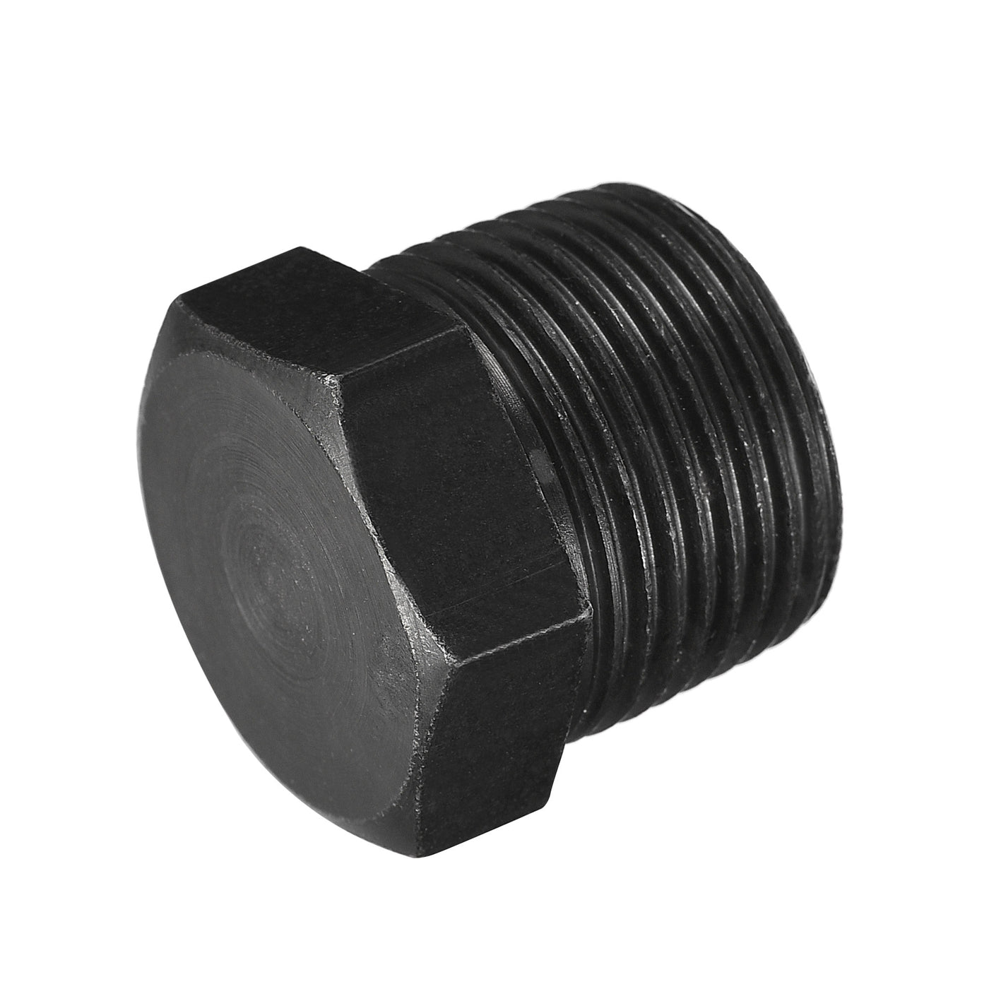 Uxcell Uxcell Outer Hex Head Socket Pipe Fitting Plug 1/4NPT Male Thread Carbon Steel 2Pcs for Terminate Pipe Ends