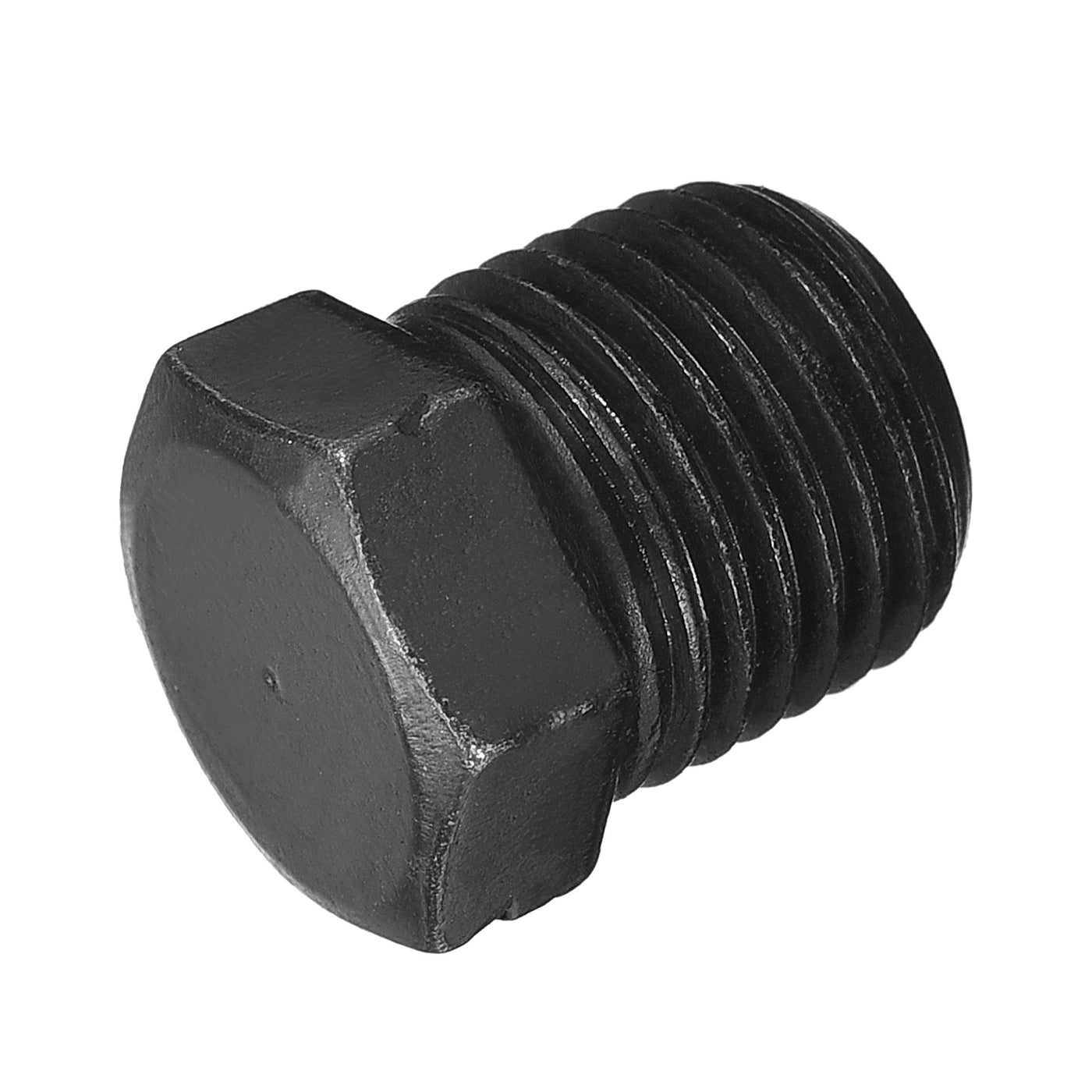 uxcell Uxcell Outer Hex Head Socket Pipe Fitting Plug 1/4PT Male Thread Carbon Steel 2Pcs for Terminate Pipe Ends