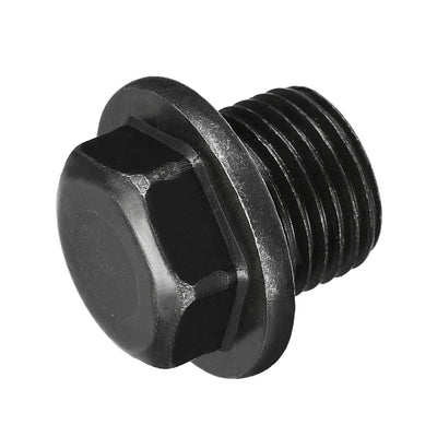 Harfington Uxcell Outer Hex Head Socket Pipe Fitting Plug M33x1.5 Male Thread Carbon Steel 2Pcs for Terminate Pipe Ends