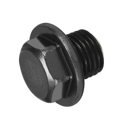 Harfington Uxcell Outer Hex Head Socket Pipe Fitting Plug M33x1.5 Male Thread Carbon Steel 2Pcs for Terminate Pipe Ends