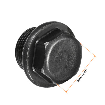 Harfington Uxcell Outer Hex Head Socket Pipe Fitting Plug M33x2 Male Thread Carbon Steel for Terminate Pipe Ends