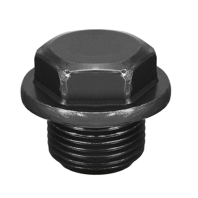 Harfington Uxcell Outer Hex Head Socket Pipe Fitting Plug M33x2 Male Thread Carbon Steel for Terminate Pipe Ends